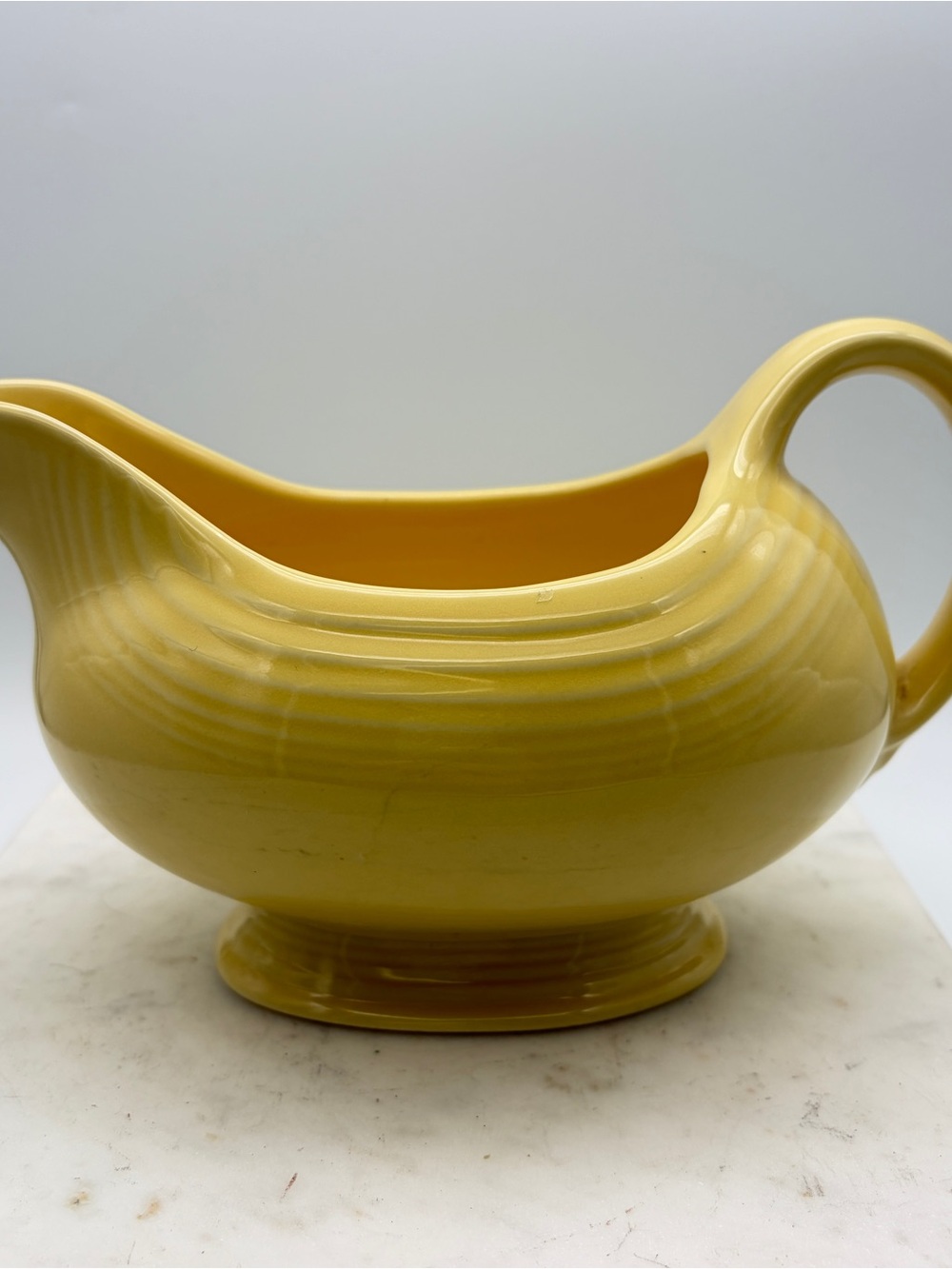 Fiesta Sunflower Yellow Gravy Boat Pitcher Homer Laughlin China Made in USA